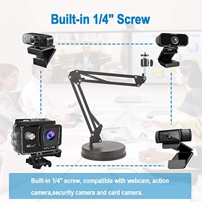 Webcam Stand,Camera Mount 22 Inch Suspension Boom Scissor Arm Stand,for Webcam C925e C922x C922 C930e C930 C920 C615,Hero 8/7/6/5,Ultra/Pro/Pro 2/Pro 3/Brio 4K,DSLR Camera