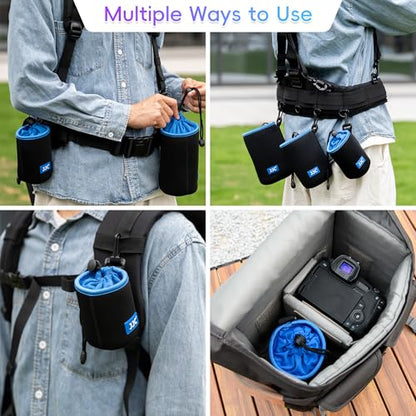 JJC Drawstring Neoprene Camera Lens Pouch Case, Protective Lens Bag for Mirrorless Lenses Up to 3.5 x 6.7 (D X H) for Canon EF 24-70mm f/2.8L Canon EF 85mm f/1.2L II Sigma 70-300mm F4-5.6 and More - size: XL (3.5" x 6.7")