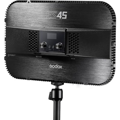 Godox E-Sport LED Light Panel, 2800–6500K Bi-Color, CRI 96 TLCI 97, Magnetic Detachable Remote, iOS/Android App Control, Silent Cooling, Table Mount Included (ES45K)