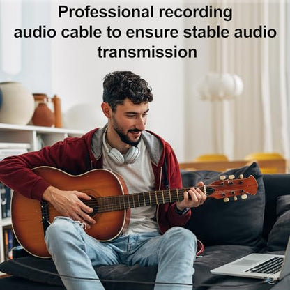 J&D USB C to 6.35 mm 1/4 inch TS Guitar Audio Cable, Audio Recording, Bass, Electronic Piano Microphone Cord Compatible with iPhone 16 Pro Max/16 Pro/16 Plus/16/15/15 Pro Max/15 Pro/15 Plus, 6.6 Feet - size: 6.6 Feet