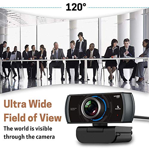 NexiGo N980P 1080P 60FPS Webcam with Microphone, HD USB Computer Camera, Built-in Dual Noise Reduction Mics, 120 Degrees Wide-Angle for Zoom/Skype/FaceTime/Teams, PC Mac Desktop (Renewed) - style: 1080p Webcam 60FPS