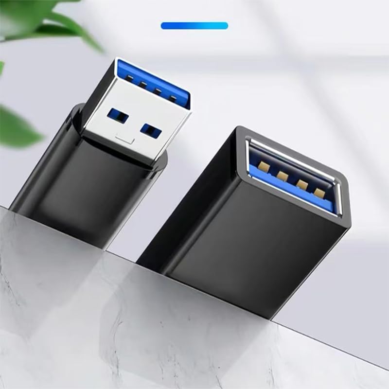 2 Pack 1.65FT USB 3.0 Extension Cables Type A Male and Female Extension Cables can Withstand Fast Data Transfer and are Compatible with Keyboards, mice, Hard Disk Drives, USB hubs, and More.