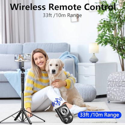 Auto Face Tracking Tripod for iPhone with Light, No APP Needed 70.9" Phone Camera Tripod Stand 360 Rotation Selfie Stick Follows Your Movement with Remote for Content Creator Vlog Live Stream - size: Tracking Tripod with 2 Ring Light