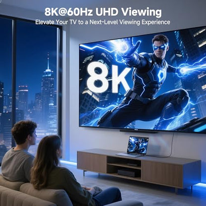Cable Matters Combo-Pack 8K Flat Right Angle HDMI 2.1 Adapter with HDR, Supports 8K@60Hz / 4K@240Hz, 270 Degree and 90 Degree HDMI Adapter, Black