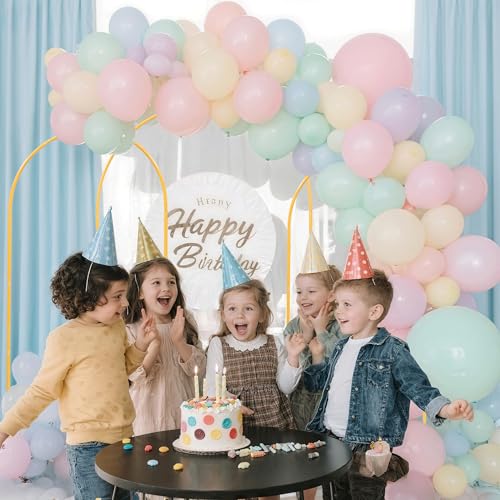 Toodour Arch Backdrop Stand 7.2FT, 6.6FT, 6FT Set of 3 Gold Metal Wedding Balloon Arch Stand for Birthday Anniversary Graduation Ceremony Opening Ceremonies Christmas New Year Garden Decorations - size: 7.2FT,6.6FT,6FT