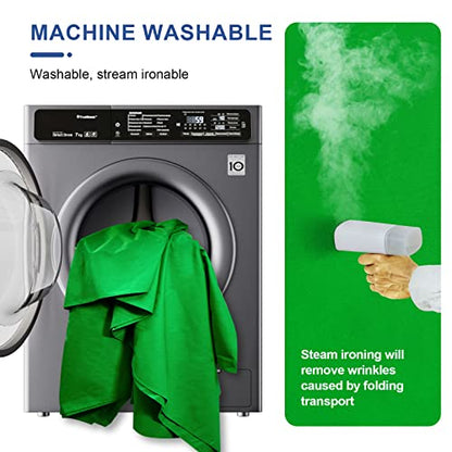 EMART Green Screen Backdrop, 10 x 10 Ft Photography Greenscreen Background Sheet Fabric Kit for YouTube Video Streaming Zoom, Small Photo Chromakey Muslin Cloth Curtain with 4 Clip - color: Green, size: 10 x 10 Ft