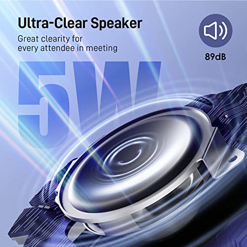 EMEET Conference Speaker and Microphone w/8+1 Mics, 360° Voice Pickup, Noise Reduce, Bluetooth/USB/Dongle Speakerphone for 14 People w/Daisy Chain for 25, Compatible w/Leading Platforms, 2025 Version - size: Luna Plus Kit for 14