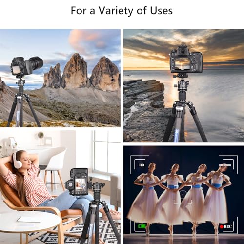 Low Profile Ball Head Heavy Duty Camera Tripod Ball Head 34mm Diameter with Two 1/4" Quick Release Plates for Camera Tripod, Monopod, DSLR,Max Load 33lbs /15kg
