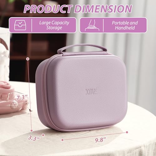 Hard Storage Case Compatible with Fujifilm Instax Mini 12/11/90/SQ1/SQ40/EVO Instant Camera, Holds Fuji Film & Accessories with 3 Dividers,Ideal for Home & Travel (Purple) - color: Purple