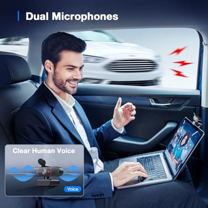EMEET C960 4K Webcam for PC, 4K UHD CMOS Sensor, PDAF Auto Focus, Dual Omnidirectional Mics, Auto Light Correction, 73° FOV, Plug&Play Webcam w/Privacy Cover, Works w/Zoom/Teams/Skype/Google Meet - style: 4K