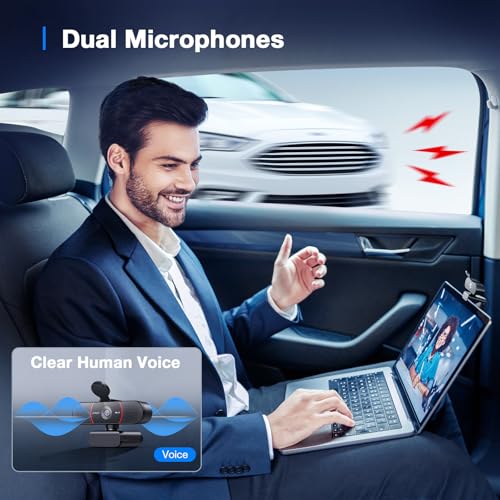 EMEET C960 4K Webcam for PC, 4K UHD CMOS Sensor, PDAF Auto Focus, Dual Omnidirectional Mics, Auto Light Correction, 73° FOV, Plug&Play Webcam w/Privacy Cover, Works w/Zoom/Teams/Skype/Google Meet - style: 4K