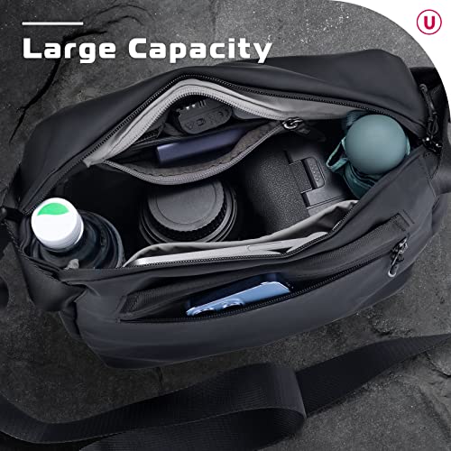 ULANZI Versatile Camera Shoulder Bag Photography Travel Messenger Portable Travel Bag Accessories Stylish Crossbody DSLR Sling Bag Compatible with Sony Canon etc -BLACK