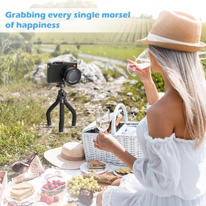 Acuvar 6.5” Flexible Tripod for Phone & Small Cameras – Bendable Mini Tripod for iPhone, Android, Vlogging & Travel - style: Tripod Only