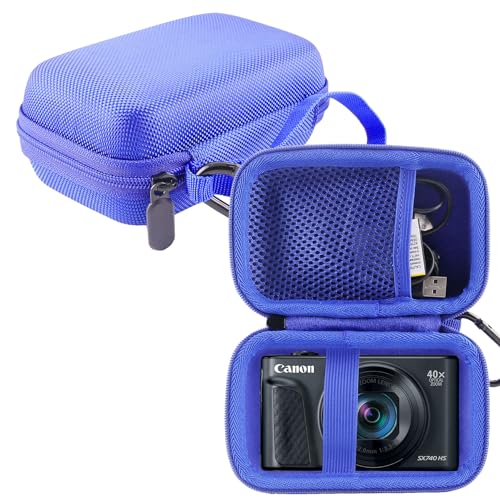 Hard EVA Travel Case for Canon PowerShot SX720 SX620 SX730 SX740 G7X/ G7X Mark III/ G7X Mark II Digital Camera (blue) - color: blue