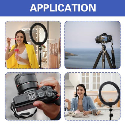 Ring Light Phone Holder with Hot Shoe & 1/4 Adapter, Adjustable Gooseneck | Universal Camera Phone Holder, Flexible Phone Mount Attachment Replacement for Camera, Ring Light & Tripod Stand