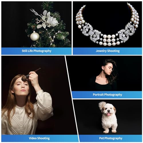 Hemmotop Black Photo Backdrop Background 10x8ft | Polyester, Large, Drapes Well, Rod Pocket for Easy Hanging, for Family Photos, Wedding, Birthday, Graduation Party, Video - color: Black