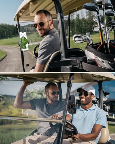 OEO Phone Holder with Magnetic Base for Golf Cart, Gym| Strong Magnetic Phone Mount with Quick Release Clamp for Android & iPhone | Compatible with 4”–7.1” Phones & Thick Cases