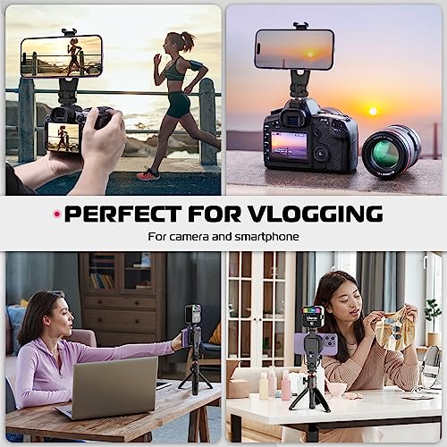 ULANZI Magnetic iPhone Tripod Mount MA23, Magnet Phone Holder Adapter Tripod Attachment Compatible with MagSafe Only for iPhone 12 13 14 15 16 Plus Pro Max All Series | Cold Shoe Mount for Tripod Attachment, Magnet Phone Holder w 360° Rotation 1/4'' Screw