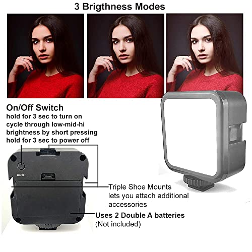 Selfie Stick Tripod Vlogging Kit for All Smartphones iPhone, Android w/LED Light, Rotating Phone Mount, Microphone, Bluetooth Remote, Hard Case for Live Stream, YouTube, Instagram TikTok