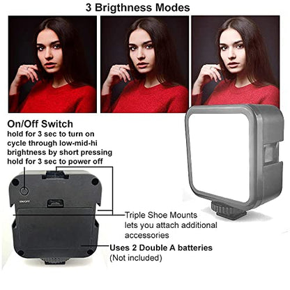Selfie Stick Tripod Vlogging Kit for All Smartphones iPhone, Android w/LED Light, Rotating Phone Mount, Microphone, Bluetooth Remote, Hard Case for Live Stream, YouTube, Instagram TikTok