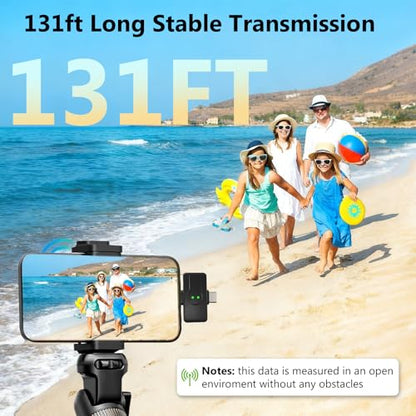 PANAMALAR Wireless Lavalier Microphone Clip-on Lapel Microphone Wireless Mini USB Microphone, V9