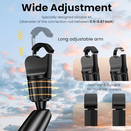 Magnetic Phone Holder for Car, Rear View Mirror Phone Holder, 360° Rotating Car Phone Mount, Compatible with iPhone 17/16/15/14/13/12 Series and All Phones with Magsafe Case or Metal Ring - style: magnetic