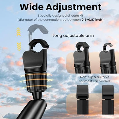 Magnetic Phone Holder for Car, Rear View Mirror Phone Holder, 360° Rotating Car Phone Mount, Compatible with iPhone 17/16/15/14/13/12 Series and All Phones with Magsafe Case or Metal Ring - style: magnetic