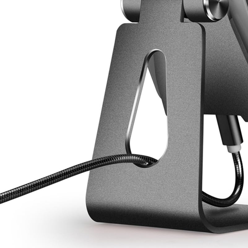 Angoily Angle-Adjustable Phone Holder Desktop Phone Support Cell Stand for Desk Fixed Viewing Angle for Movie Watching Live Streaming and Video Recording Compact Cellphone Stand Pedestal