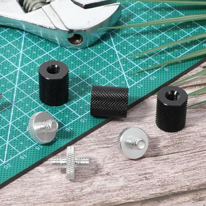 6 Pack 1/4" to 1/4" Threaded Tripod Screw Adapter, Double Sided Standard Mounting Thread Converter Monopod ShoulderRig Tripod Screw Adapter, Female Adapters Set for Camera Cage Mount Light Stand