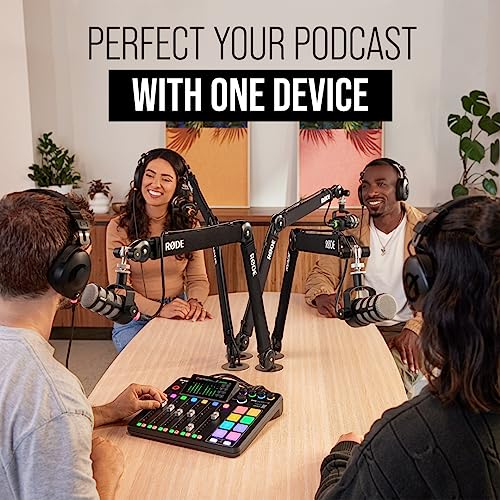 RØDE RØDECaster Pro II All-in-One Production Solution for Podcasting, Streaming, Music Production and Content Creation,Black | Integrated Studio for Podcasting and Streaming, 4 Neutrik Combo Inputs, Revolution Preamps, Aphex Processing, Dual USB-C - color