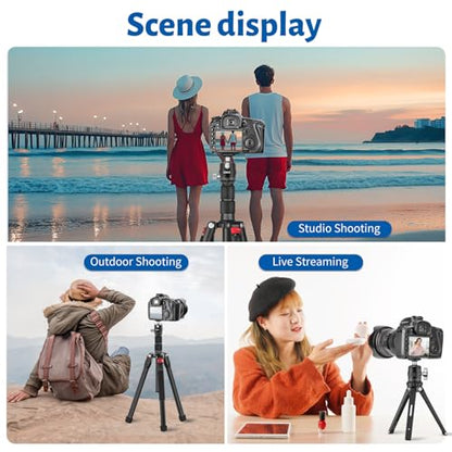 CAVIX MT-03 Camera Panoramic Tripod Head Small Ball Head with Arca Swiss Quick Release Plate Bubble Level Load Capacity 11 lbs/5 kg, for DSLR/Mirrorless Camera Tripod, Travel & Landscape Photography - size: Ball Dia. 25mm