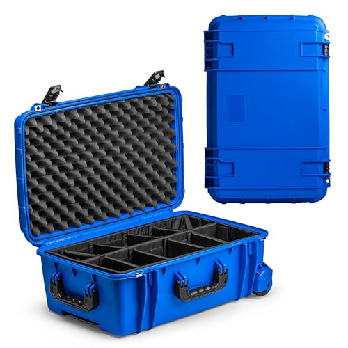 Seahorse 920 Professional Camera Case with Padded Dividers, TSA Approved, MIL‑Spec, IP67 Waterproof, USA Made for Photographers and Travel Enthusiasts - color: Blue, size: 920, style: Padded Dividers