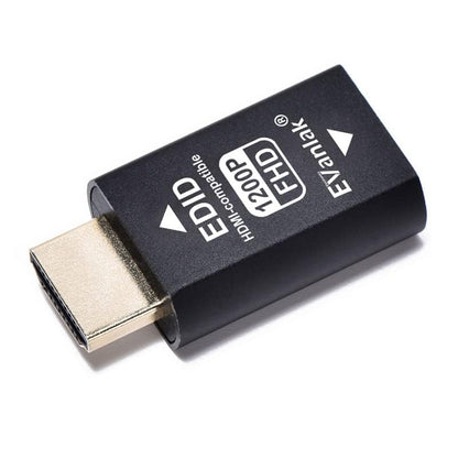 EVanlak Hdmi Edid Emulator Passthrough 3rd Generrtion Premium Aluminum Eliminated Emulator Adapter Work with Mac Thunderbolt to HDMI Switches/Extender/AV Receiver/Video Splitters-1920x1200@59hz - color: HDMI EDID 1200-1P