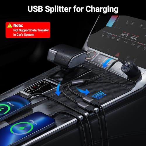 USB Splitter 1 in 2 Out, USB Splitter Cable, Double Dual Port Adapter for Charging, Power and Data, 2 Port HUB for Laptop, PC, Smart TV, Desktop Computer, Mac, PS5, PS4, Xbox, Keyboard, Mouse - size: 1 Pack