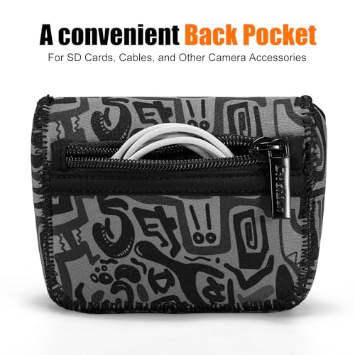 Cwatcun Neoprene Compact Camera Pouch - The Small Case & Travel Sleeve Bag for Digital Camera Ricoh/Canon/Sony & More - color: Camouflage