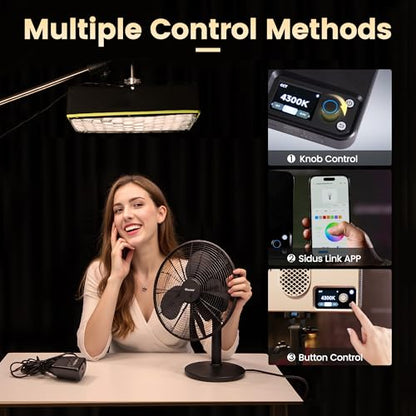 Amaran Pano 60c Kit Led Video Panel Light 60W RGBWW Full Color Lights,CCT 2,300K-10,000K,12 Lighting Efects,App Control,Support USB-C PD,with Softboxes and Carrying Case (White) - color: White