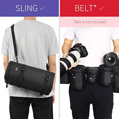 Lens Pouch For DSLR Camera Lens Fits for Canon, Nikon, Pentax, Sony, Olympus, Panasonic, and other Lens - size: BL-0012