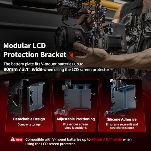 SMALLRIG Foldable V Mount Battery Plate Kit Pro, w/QR Plate for Arca, LCD Screen Protection Bracket & Cable Clips, All-in One Compact Camera Video Rig for Mirrorless/DSLR, for NEEWER V Mount Battery - style: Pro