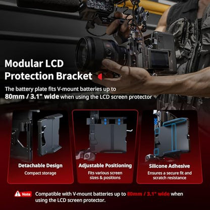 SMALLRIG Foldable V Mount Battery Plate Kit Pro, w/QR Plate for Arca, LCD Screen Protection Bracket & Cable Clips, All-in One Compact Camera Video Rig for Mirrorless/DSLR, for NEEWER V Mount Battery - style: Pro