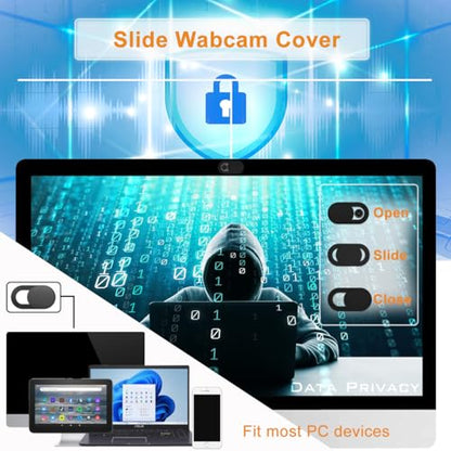 9 PCS Dust Plug Cover for 2026-2022 MacBook Air 13.6" 15.3" M5 M4 M3 M2, MacBook Pro 14 16 M5 M4 M3 M2 M1, MacBook Pro 13 M2 M1, HDMI/Thunderbolt/SD Charger/Headphone Port Cover & Webcam Cover Slide