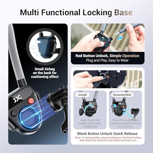 Magnetic Neck Mount for Action Camera,Magnetic Necklace Holder with Anti-Vibration Chest Strap & Quick Release,POV/Vlog Selfie Mount for Hero 13/12/11 for Insta360 Ace Pro 2 Osmo 360 Action 5Pro/4/3 - size: Black for Action Camera(Only)