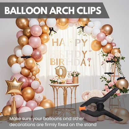 12 Pack 4.5 inch Plastic Spring Clamps, Black Heavy Duty Spring Clips Clamps for Balloon Arch, Crafts, Backdrop Stand, Woodworking, Photography Studios, Home Improvement - color: Black (4.5")