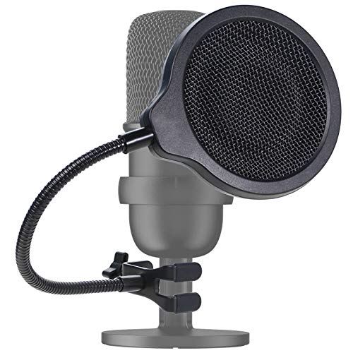 HyperX SoloCast Mic Pop Filter - Professional 4 Inch 3 Layers Metal Windscreen Pop Screen Compatible with HyperX SoloCast Microphone by YOUSHARES - color: Mic Pop Filter for HyperX SoloCast