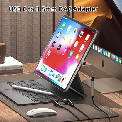 TIPSEAN USB C to 3.5mm Headphone Jack Adapter(2 Pack), USB-C to Aux Audio Dongle Cable for iPhone 17 Pro Max/17 Pro, 16/15 Pro Max, 16/15 Pro, Galaxy S23-S21 Ultra, Pixel, iPad Pro, MacBook (Black) - color: Black