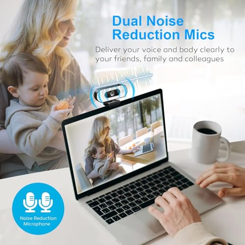1080P USB Camera for Switch 2/ PC, Ring Light & 3-Level Brightness - Streaming Camera with Built-in Mic, Tripod & Plug&Play for Zoom/Skype/Facetime, PC/Mac/Laptop - color: Black-02