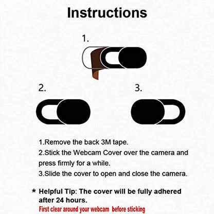 [6 Pack] Webcam Cover Slide 0.027in Ultra Thin Web Camera Cover fits Laptop, Desktop, PC, Macboook Pro, iMac, Mac mini, Computer, Smartphone,Protect Your Privacy and Security,Strong Adhensive-Black - color: black 6Pack