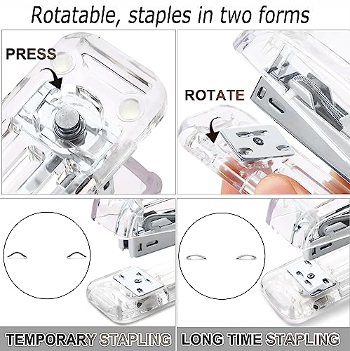 KAAKOW Silver Desk Organizers and Accessories Office Supplies Set Stapler, Pen Holder, Phone Holder, Scissors, Pen, Ruler, 30 Paper Clips, 22 Binder Clip, 20 Tacks and 1000pcs Staples - color: Silver