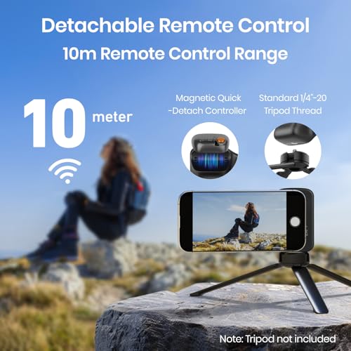 Magnetic Phone Camera Grip, Smartphone Shooting Holder Selfie Handle Snap with Wireless Shutter Button Remote for iPhone 16 15 14 13 12 Pro Max Android Cellphone Vlog Video Photography (Black) - color: Black