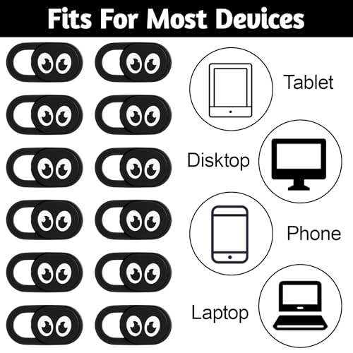20 Pcs Webcam Cover Slide, Ultra Thin Laptop Camera Cover Universal Web CameraCover Webcam Cameras Blocker Slider for Laptop Computer Smartphone Tablet Privacy Security