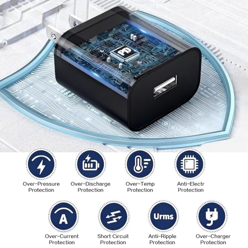USB Wall Charger Power Supply 5V1A Charging Block 5W USB Charger Block with Compact Design 5 volt 1amp(1000mA) Adapter Plug for Small Appliances Such as Small Table Lamps/Kids Electric Toys/Smartwatch - color: 5v1a black